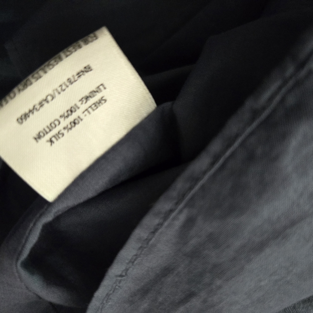Eileen fisher 100% silk navy blue tunic top or dress sequins - Picture 8 of 8